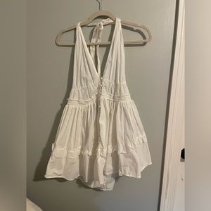 free people white halter dress